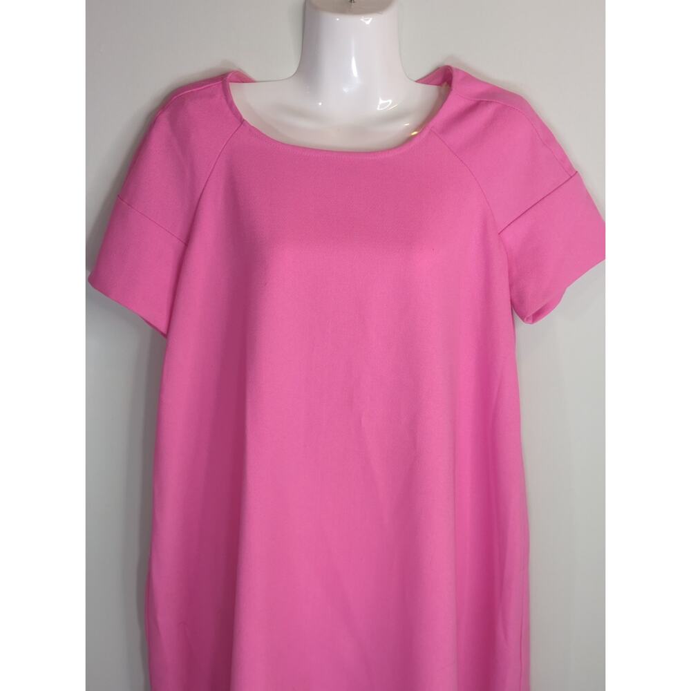 Hot & Delicious Pink Raglan Blouse Top‎ Womens M Crew Neck Babydoll Barbie - Picture 3 of 9